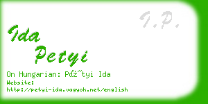 ida petyi business card